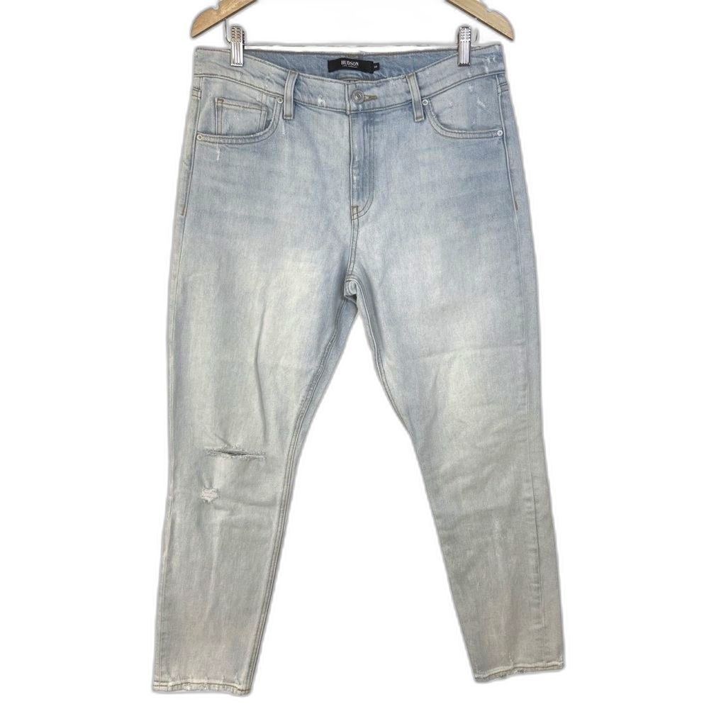 Hudson Lana Distressed Light Wash Boyfriend Jeans Size 30